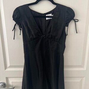 Princess Polly Black Satin Mini Dress